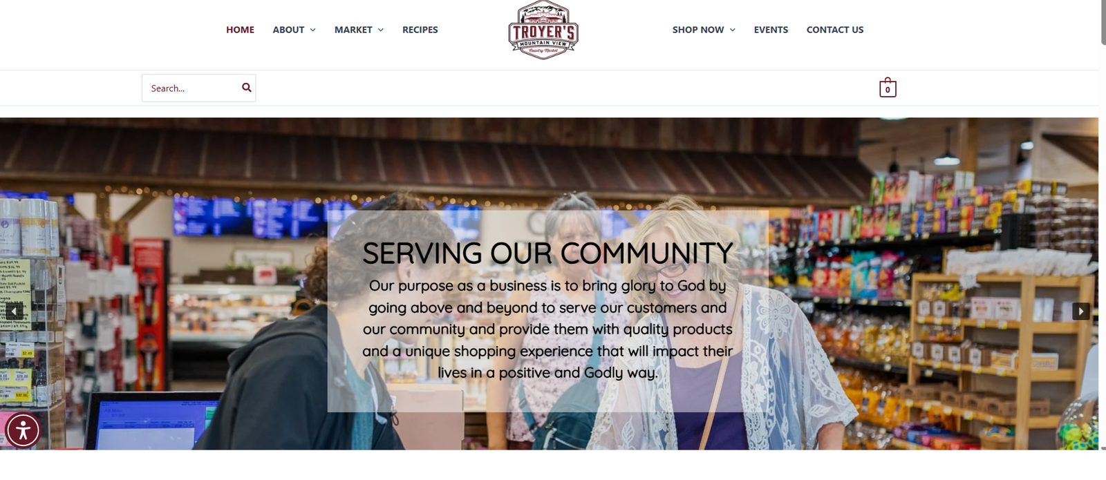 Troyer's Mountain View website redesign